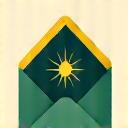 Icon illustrating an envelope with a star for newsletter